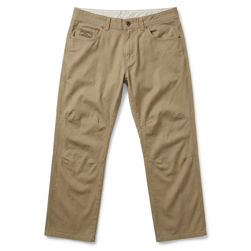KUHL Revolvr Mens 36x30 Khaki Vintage Patina Dye Stretch Canvas Hiking Work Pant